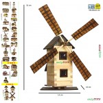 Moara de vant - set constructie din lemn